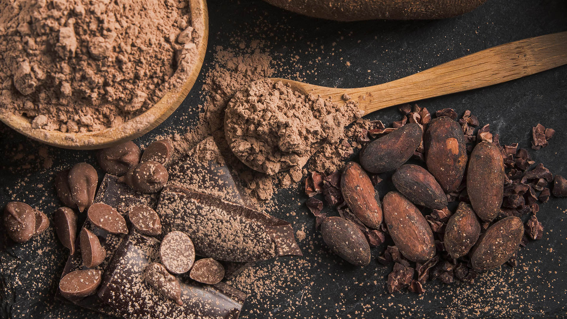 Le bacche di cacao e il cacao in polvere che si ottiene mediante torrefazione, sgranatura e macinazione